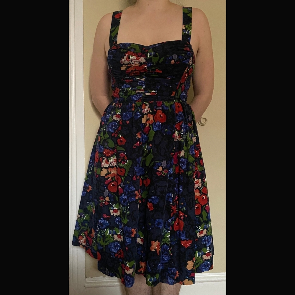 anthropologie HD Floral Dress Sz 6